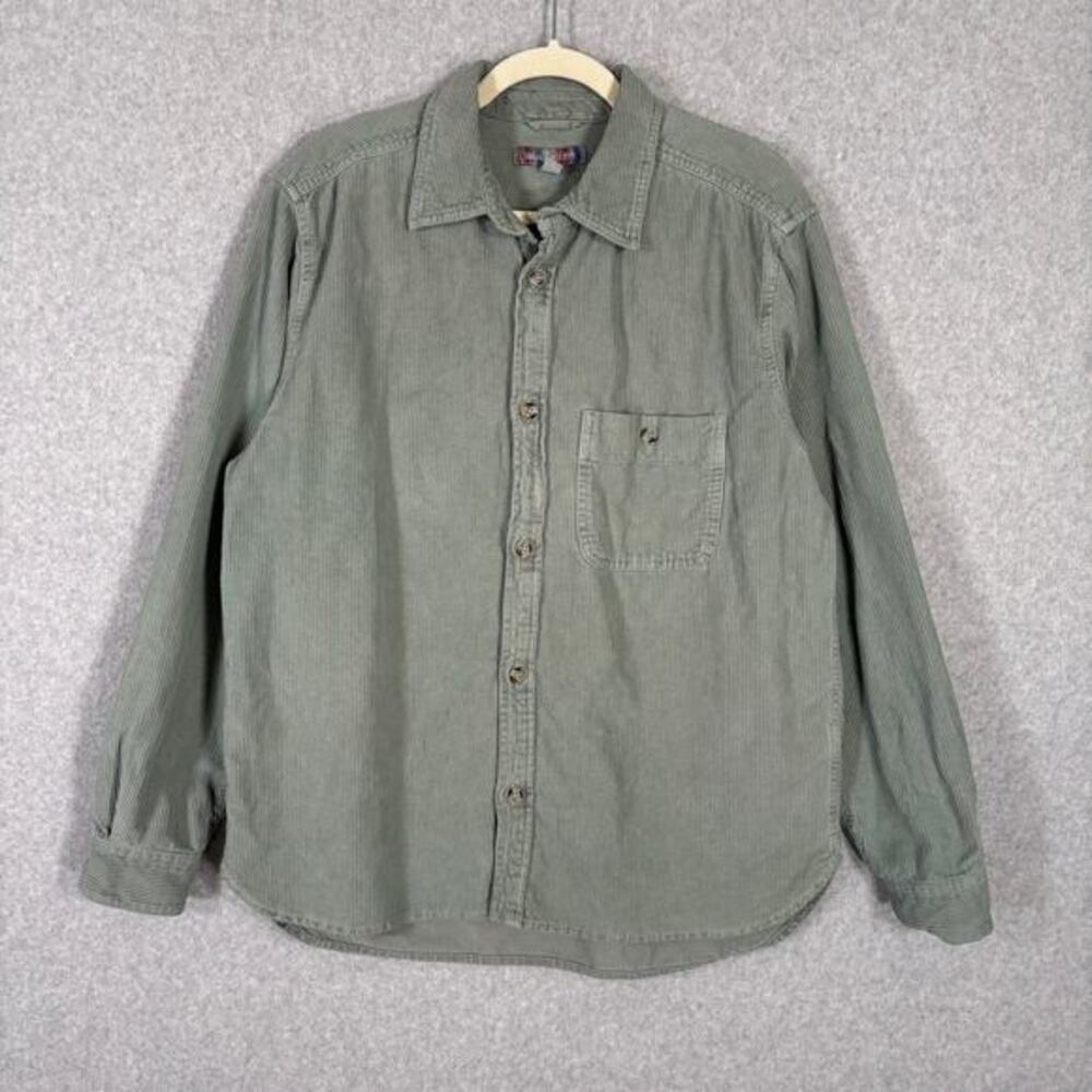 Urban Outfitters Corduroy Shacket Small Olive Slouchy Grunge Skater 90s READ